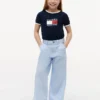 Pantaloni cu talie înaltă și croi larg pentru copii Pantaloni cu talie înaltă și croi larg pentru copii