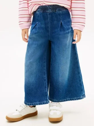 Pantaloni culotte din denim pentru copii