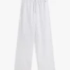 Pantaloni de dormit cu dungi din seersucker Pantaloni de dormit cu dungi din seersucker
