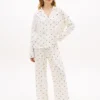 Pantaloni de dormit din jersey cu imprimeu floral Pantaloni de dormit din jersey cu imprimeu floral