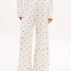 Pantaloni de dormit din jersey cu imprimeu floral Pantaloni de dormit din jersey cu imprimeu floral