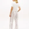 Pantaloni de dormit din poplin cu dungi Pantaloni de dormit din poplin cu dungi