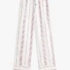 Pantaloni de dormit din poplin cu dungi Pantaloni de dormit din poplin cu dungi