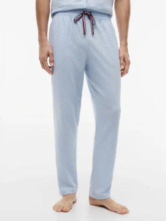 Pantaloni de dormit din seersucker