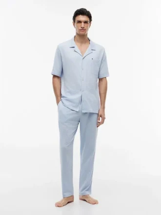 Pantaloni de dormit din seersucker