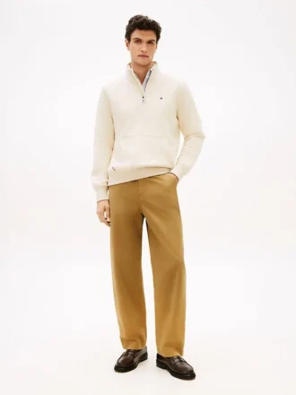 Pantaloni de tâmplar cu croială regular, vopsiți în întregime