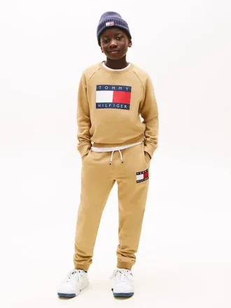 Pantaloni de trening cu logo pentru copii