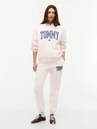 Pantaloni de trening cu logo Tommy în stil universitar