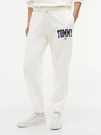 Pantaloni de trening cu logo Tommy în stil universitar