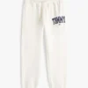 Pantaloni de trening cu logo Tommy în stil universitar Pantaloni de trening cu logo Tommy în stil universitar