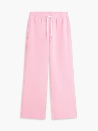 Pantaloni de trening cu picior larg și interior periat