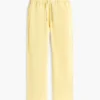 Pantaloni de trening cu picior larg și interior periat Pantaloni de trening cu picior larg și interior periat