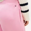Pantaloni de trening cu picior larg și interior periat Pantaloni de trening cu picior larg și interior periat
