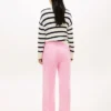 Pantaloni de trening cu picior larg și interior periat Pantaloni de trening cu picior larg și interior periat