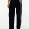 Pantaloni de trening din velur cu monogramă Pantaloni de trening din velur cu monogramă
