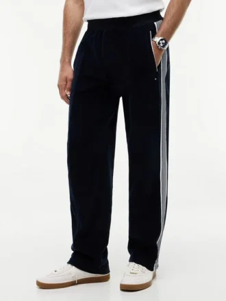 Pantaloni de trening din velur cu monogramă