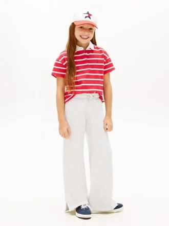 Pantaloni de trening pentru copii cu logo stea din strasuri