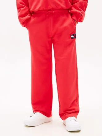 Pantaloni de trening pentru copii cu logo steag ondulat
