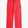 Pantaloni de trening pentru copii cu logo steag ondulat Pantaloni de trening pentru copii cu logo steag ondulat