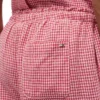 Pantaloni din amestec de in cu imprimeu gingham Pantaloni din amestec de in cu imprimeu gingham