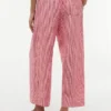 Pantaloni din amestec de in cu imprimeu gingham Pantaloni din amestec de in cu imprimeu gingham