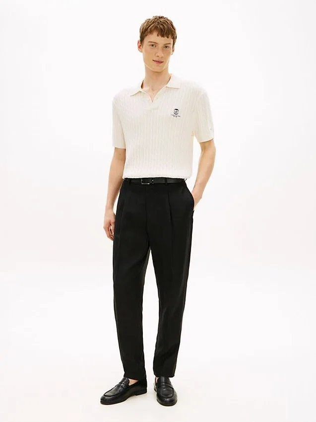 Pantaloni din in croiți New York Label Pantaloni din in croiți New York Label
