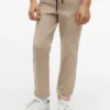 Pantaloni din poplin elastic cu textură de hârtie pentru copii Pantaloni din poplin elastic cu textură de hârtie pentru copii