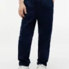 Pantaloni din poplin elastic cu textură de hârtie pentru copii Pantaloni din poplin elastic cu textură de hârtie pentru copii