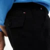 Pantaloni din poplin elastic cu textură de hârtie pentru copii Pantaloni din poplin elastic cu textură de hârtie pentru copii