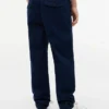 Pantaloni din poplin elastic cu textură de hârtie pentru copii Pantaloni din poplin elastic cu textură de hârtie pentru copii
