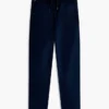 Pantaloni din poplin elastic cu textură de hârtie pentru copii Pantaloni din poplin elastic cu textură de hârtie pentru copii