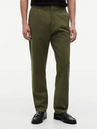 Pantaloni Dobby cu talie elastică