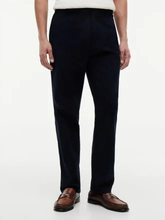 Pantaloni Dobby cu talie elastică