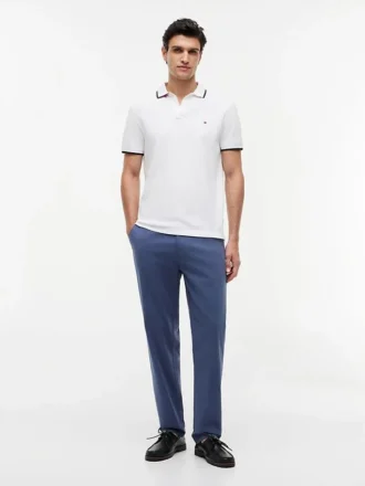 Pantaloni Dobby cu talie elastică