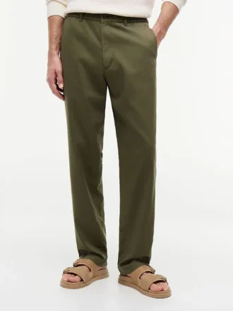 Pantaloni fără nasturi, croi regular Pantaloni fără nasturi, croi regular