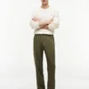 Pantaloni fără nasturi, croi regular Pantaloni fără nasturi, croi regular
