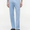 Pantaloni fără nasturi din amestec de bumbac și in Pantaloni fără nasturi din amestec de bumbac și in
