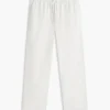 Pantaloni fără nasturi din amestec de bumbac și in Pantaloni fără nasturi din amestec de bumbac și in