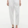 Pantaloni fără nasturi din amestec de in și bumbac Pantaloni fără nasturi din amestec de in și bumbac