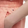 Pantaloni fără nasturi din amestec de in și bumbac
