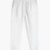 Pantaloni fără nasturi din amestec de in și bumbac Pantaloni fără nasturi din amestec de in și bumbac