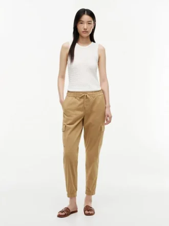 Pantaloni jogger cargo din bumbac elastic Pantaloni jogger cargo din bumbac elastic