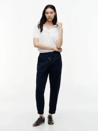 Pantaloni jogger cargo din bumbac elastic