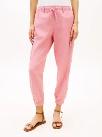 Pantaloni jogger cargo din bumbac elastic