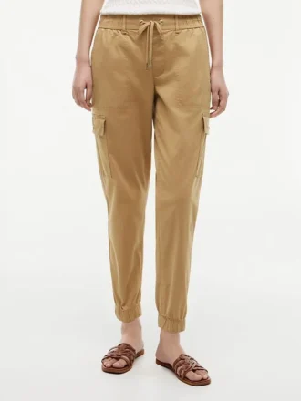Pantaloni jogger cargo din bumbac elastic Pantaloni jogger cargo din bumbac elastic
