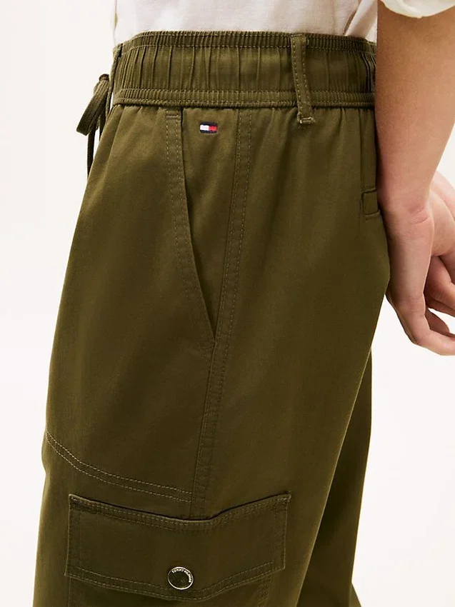 Pantaloni jogger cargo din bumbac elastic Pantaloni jogger cargo din bumbac elastic