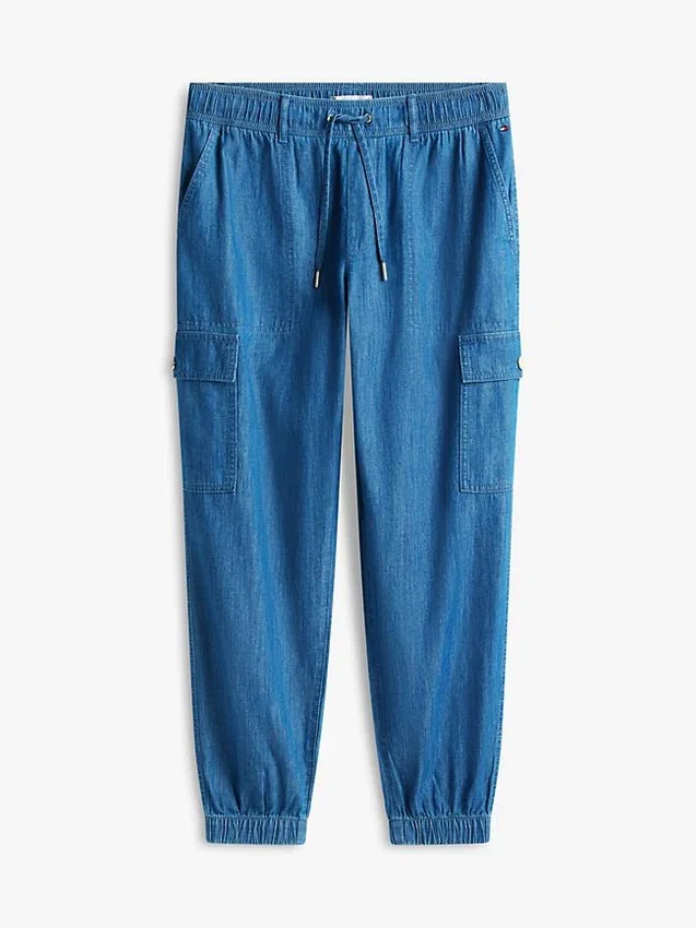 Pantaloni jogger cargo din bumbac elastic Pantaloni jogger cargo din bumbac elastic