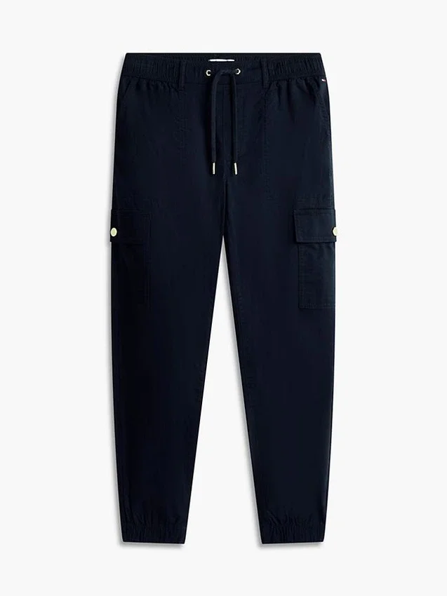 Pantaloni jogger cargo din bumbac elastic Pantaloni jogger cargo din bumbac elastic