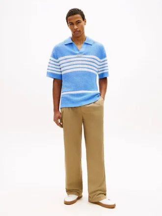 Pantaloni largi cu pliuri, cu textură de hârtie Pantaloni largi cu pliuri, cu textură de hârtie
