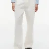 Pantaloni largi cu pliuri, cu textură de hârtie Pantaloni largi cu pliuri, cu textură de hârtie